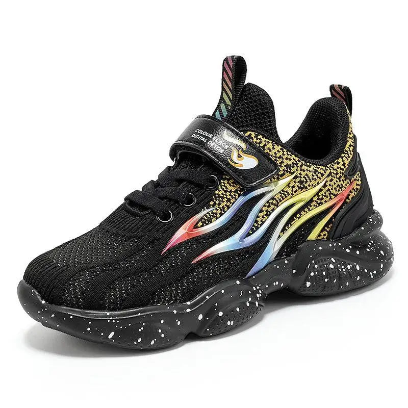 Flame Design Mesh Boys Sneakers Fashion