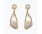 Geometric Drop Earrings with Gold Trim