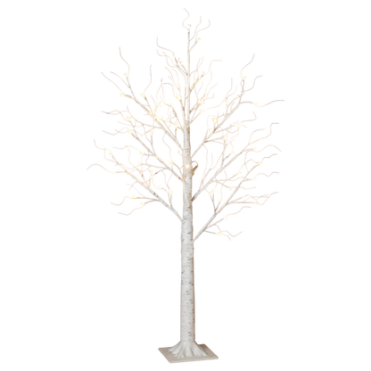 Lighted Birch Tree - 4 Foot - 64 LED Warm White Lights