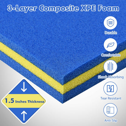 9' x 6' 3 Layer Floating Water Pad Foam Mat