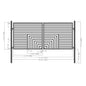 [12-18FT] Heavy-Duty Florence-Style Powder-Coated Galvanized Steel Dual-Swing Driveway Gate (SAK48168)