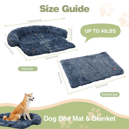 Fluffy Plush Dog Couch Bed Mat