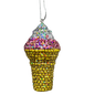 Bedazzled Ice Cream Cone Ornament - Delightfully Cool