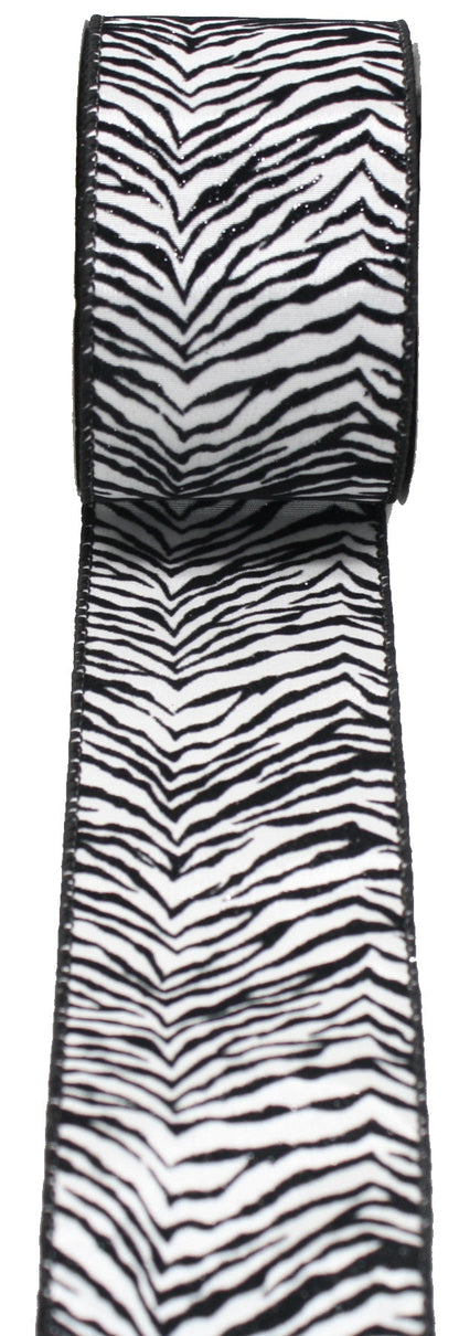Zebra Stripe Wire Edge Ribbon
