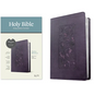 KJV Thinline Reference Bible, Filament Enabled (Leatherlike, Floral Frame Purple, Red Letter) - Imitation Leather