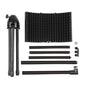 Foldable Microphone Isolation Shield Adjustable Tripod Stand