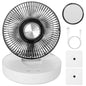 Foldable Rechargeable LED Desk Fan Wall Mounted with Magnetic Remote