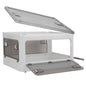 Foldable Storage Bins with Lid 4 Doors Collapsible Stackable with Lock