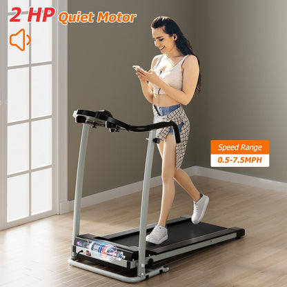 Folding Treadmill with 12 Preset Programs and LCD Display