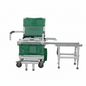 MJM International D118-5-SLIDE-N Deluxe All Purpose Dual Shower Chair/Transfer Bench (Excellent Lateral Transfer), Open Front Soft Seat, Buckle Safety Belt, Double Drop Arms, 5" x 1 1/4" Heavy Duty Casters, 300 lbs Weight Capacity