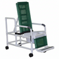MJM International 193-TIS-SQ-PAIL Tilt "N" Space Shower Chair With Open Front Soft Seat, Buckle Safety Belt And Double Drop Arms, 250 Lbs Weight Capacity