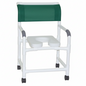MJM International 122-3TW-SSDE Wide Shower Chair 22" Internal Width, 3" Twin Casters, Deluxe Elongated Open Front Soft Seat, 375 lbs Weight Capacity