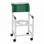 MJM International 118-3TW PVC Shower Chair with Fixed Arms – 18" Internal Seat 300 lbs. Capacity