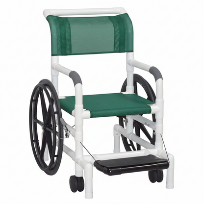 MJM International 130-18-24W-SL Self-Propelled Aquatic / Rehab Shower Transport Chair 18" Internal Width 250 Lbs Weight Capacity