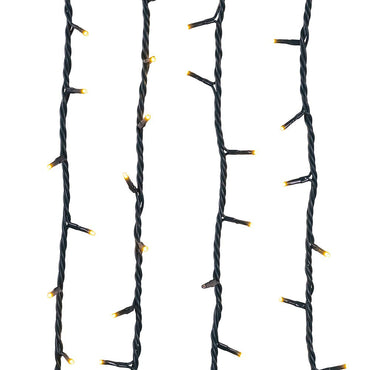 Jingle Bright 100 LED Light Set - Warm White Twinkle - Green Wire