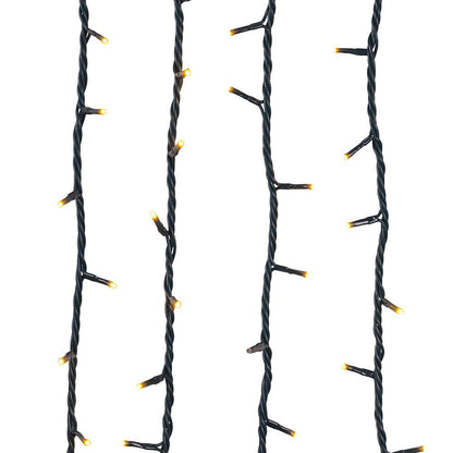 Jingle Bright 100 LED Light Set - Warm White Twinkle - Green Wire