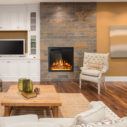 18/22.5 Inch Electric Fireplace Insert with 7