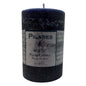 Rustic Pillar Candle - 4 Inch Black