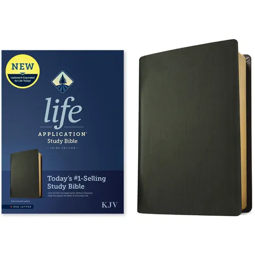 KJV Life Application Study Bible, Third Edition (Genuine Leather, Black, Red Letter) - Leather