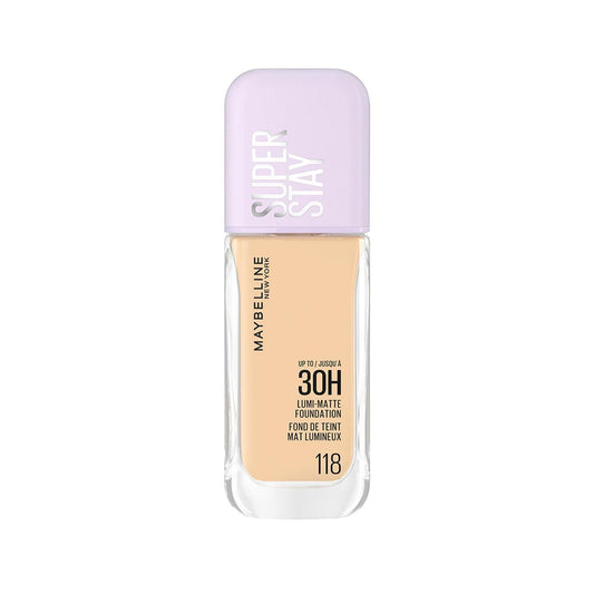 Maybelline New York Super Stay Lumi Matte Foundation - Long-Lasting, Matte Finish, Shade 118
