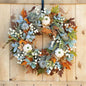 Front Door Autumn Pumpkin Maple Leaves Wreaths