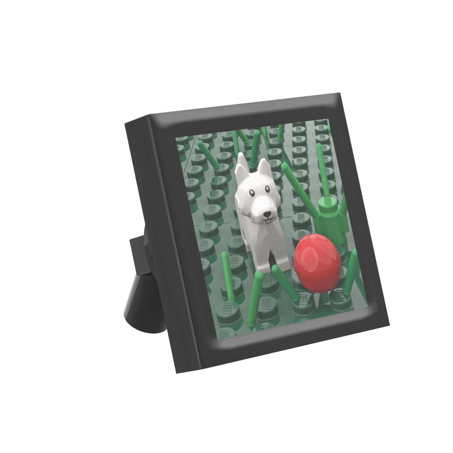 Framed Picture - Pet Dog - Custom Printed - Made Using LEGO® Parts