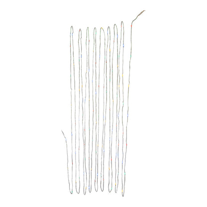 100-Light Battery Operated Multicolor Fairy Lights - Green Wire
