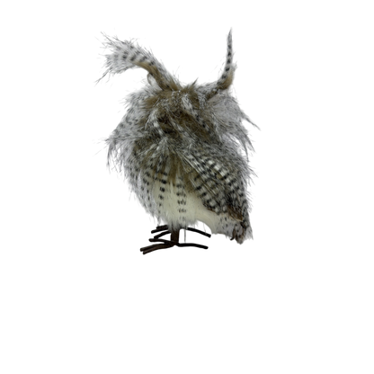 Faux Fur Owl Figurine Feathers Up