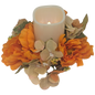 9-Inch Harvest Candle Ring with LED Pillar Candle