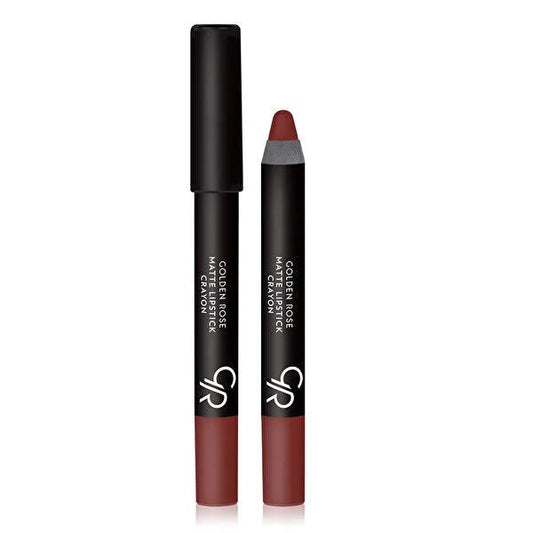 Golden Rose Matte Lipstick Crayon - Moisturizing, Long-Lasting Lip Color with Vitamin E