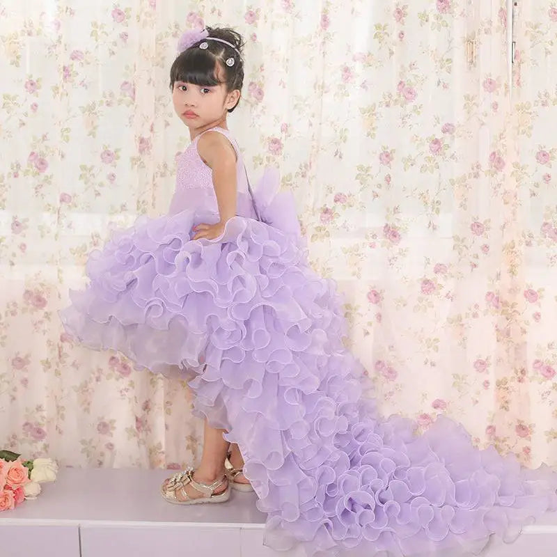 Fuchsia Layered Ruffled Dress Flower Girl Tuxedo