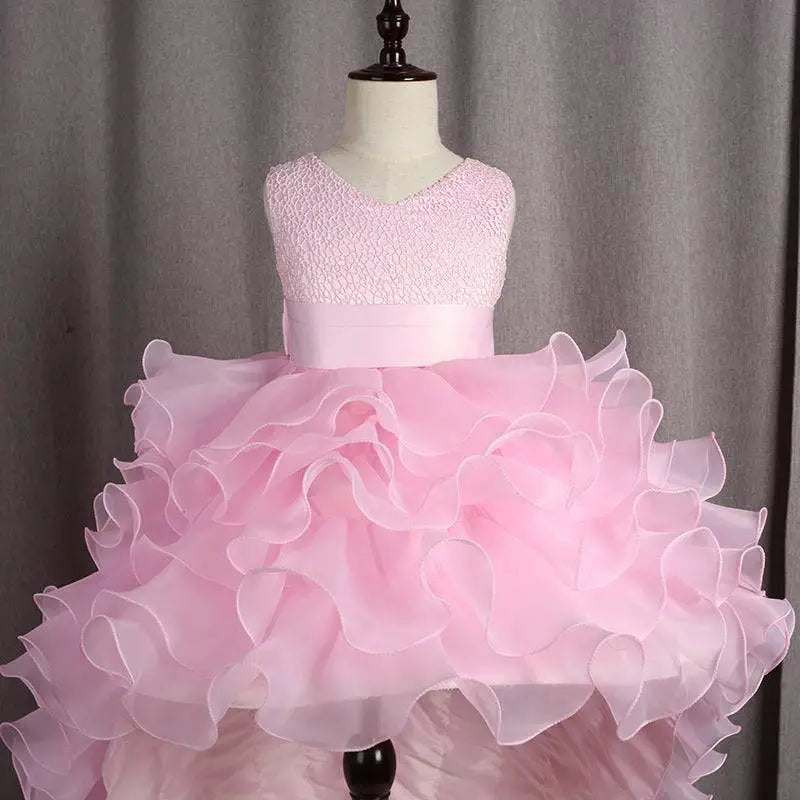 Fuchsia Layered Ruffled Dress Flower Girl Tuxedo