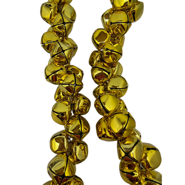 70 Inch Metal Jingle Bell Garland - Gold