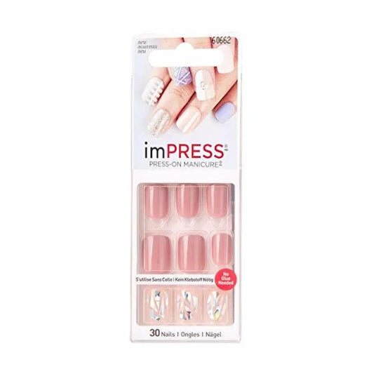 Impress Adhesive Nail Stickers Shimmer - 24 Piece Set for Salon-Quality Nail Designs