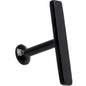 1/4 12mm Black IP Rectangle Internal Thread Daith Cartilage Tragus
