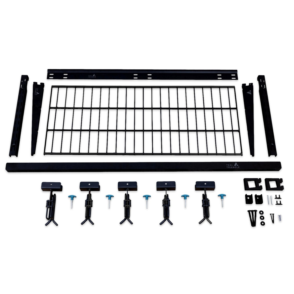Lone Peak Ski Rack + Shelf | Adjustable Wall Storage System | Holds 5 Pairs of Skis