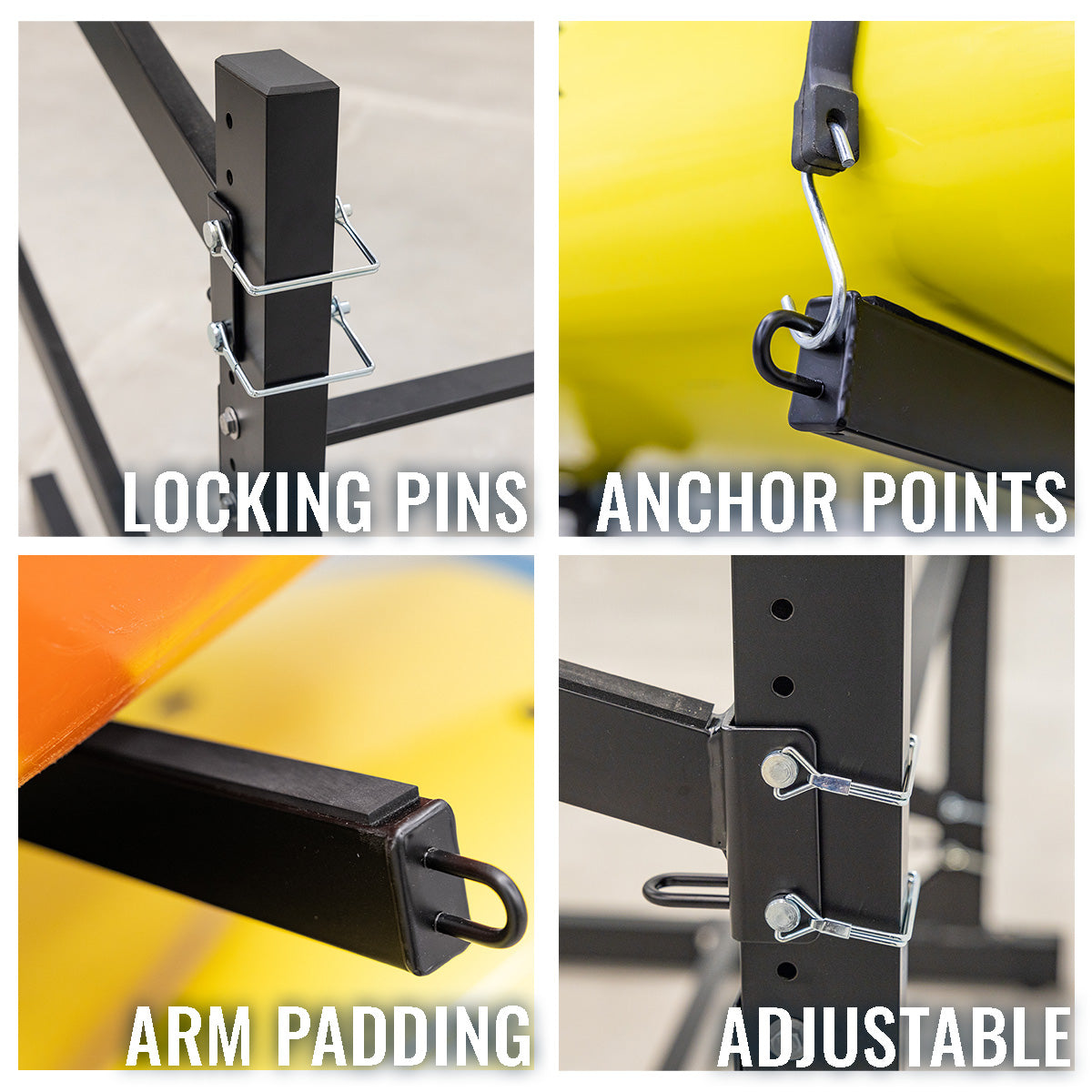 G-Watersport 2 Kayak & Canoe Rack | 2 Levels | Black
