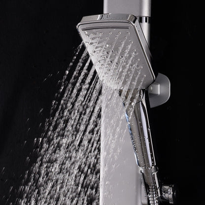 44 Inch Aluminium Alloy Panel Rainfall Shower Column with Hand Shower
