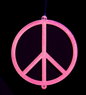 Glow In the Dark Peace Symbol Ornament -