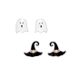 Ghost And Witch Hat Duo Earrings