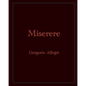 Miserere: Gregorio Allegri - Paperback