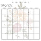 Blank Calendar: Pretty Flowers, Undated Planner for Organizing, Tasks, Goals, Scheduling, DIY Calendar Book - Paperback