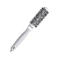 Olivia Garden Expert Blowout Shine Hair Brush - Professional Blowout Brush for Shine Enhancement & Detangling - White & Grey, 25 Bristles