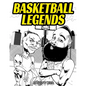 Basketball Legends: The Stories Behind The Greatest Players in History - Coloring Book for Adults & Kids - Paperback