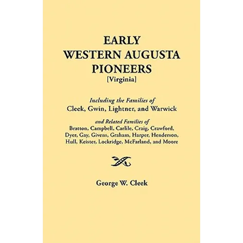 Early Western Augusta Pioneers - Paperback