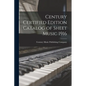 Century Certified Edition Catalog of Sheet Music 1916 - Paperback