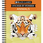 Brain Games - Sticker by Number: Animals - 2 Books in 1 (42 Images to Sticker) - Spiral
