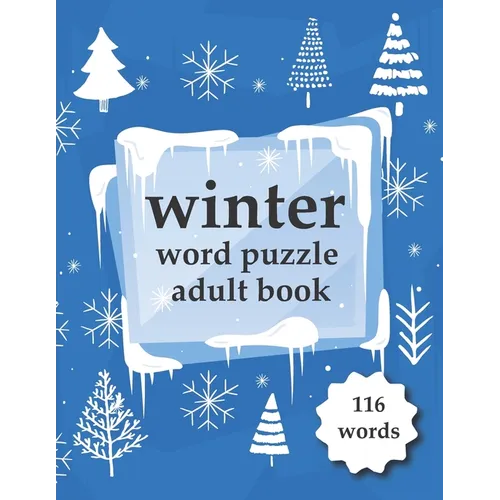 Winter word puzzle adult book.: Puzzle book for adults. - Paperback