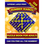 Supreme Large Print Number Search Puzzle Book For Adults: Brain Boosting Seek and Find Number Search Book for Seniors. Can You Find all the Numbers? - Paperback
