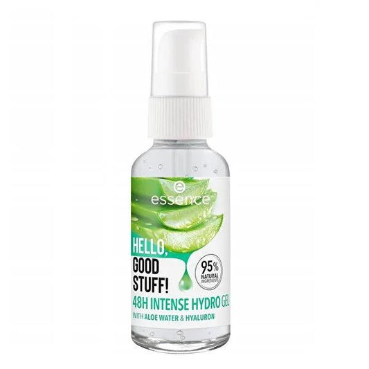 Essence Hello Good Stuff: 48H Intense Hydrating Facial Serum - Aloe Vera & Hyaluronic Acid for Deep Moisture, Natural Skincare, Lightweight Gel (1.01 fl oz)